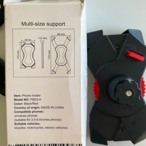 Multi-size Support Phone Holder, Black - Picture 8 of 10